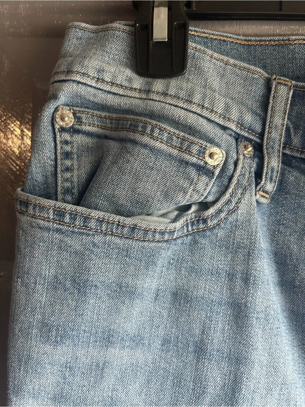 J Crew Flex Men’s 34x32 Blue Jeans Zip Up Straight Leg 5 Pocket